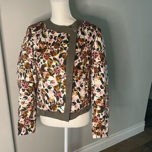 NWT Something Navy Floral Jacket